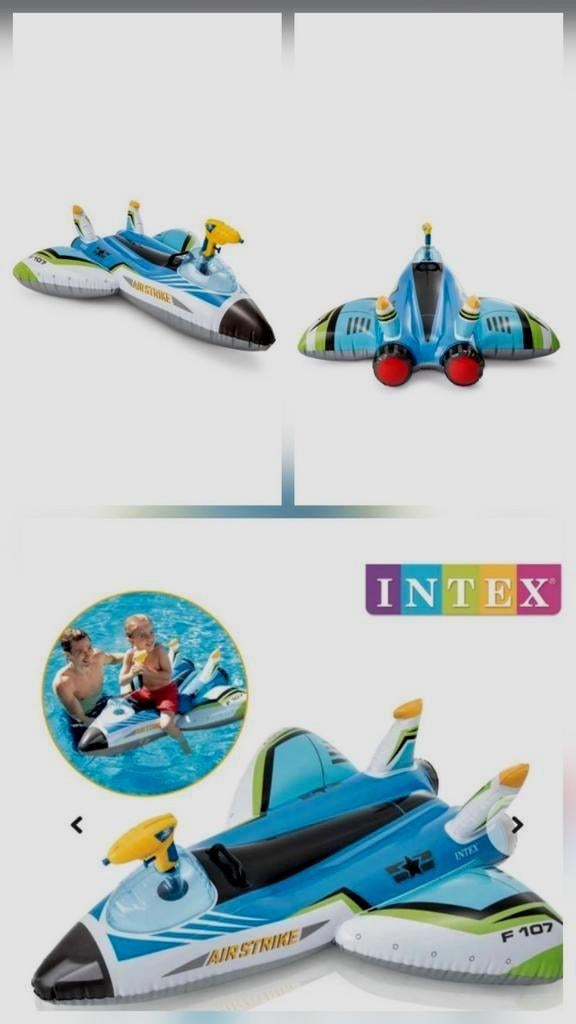 🍀2 Intex Opblaasbaar Vliegtuigen met Waterpistool (2 stuks), Ophalen of Verzenden, Nieuw