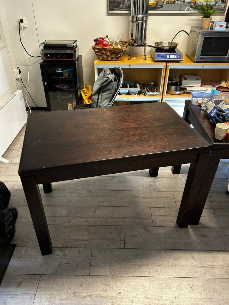 8x Houten café tafel, Ophalen, Gebruikt, 200 cm of meer, 50 tot 100 cm