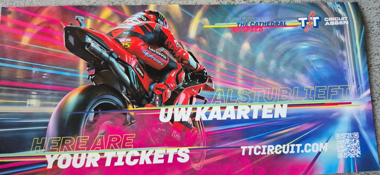 TT Assen Geert Timmer kaart zondag, Eén persoon