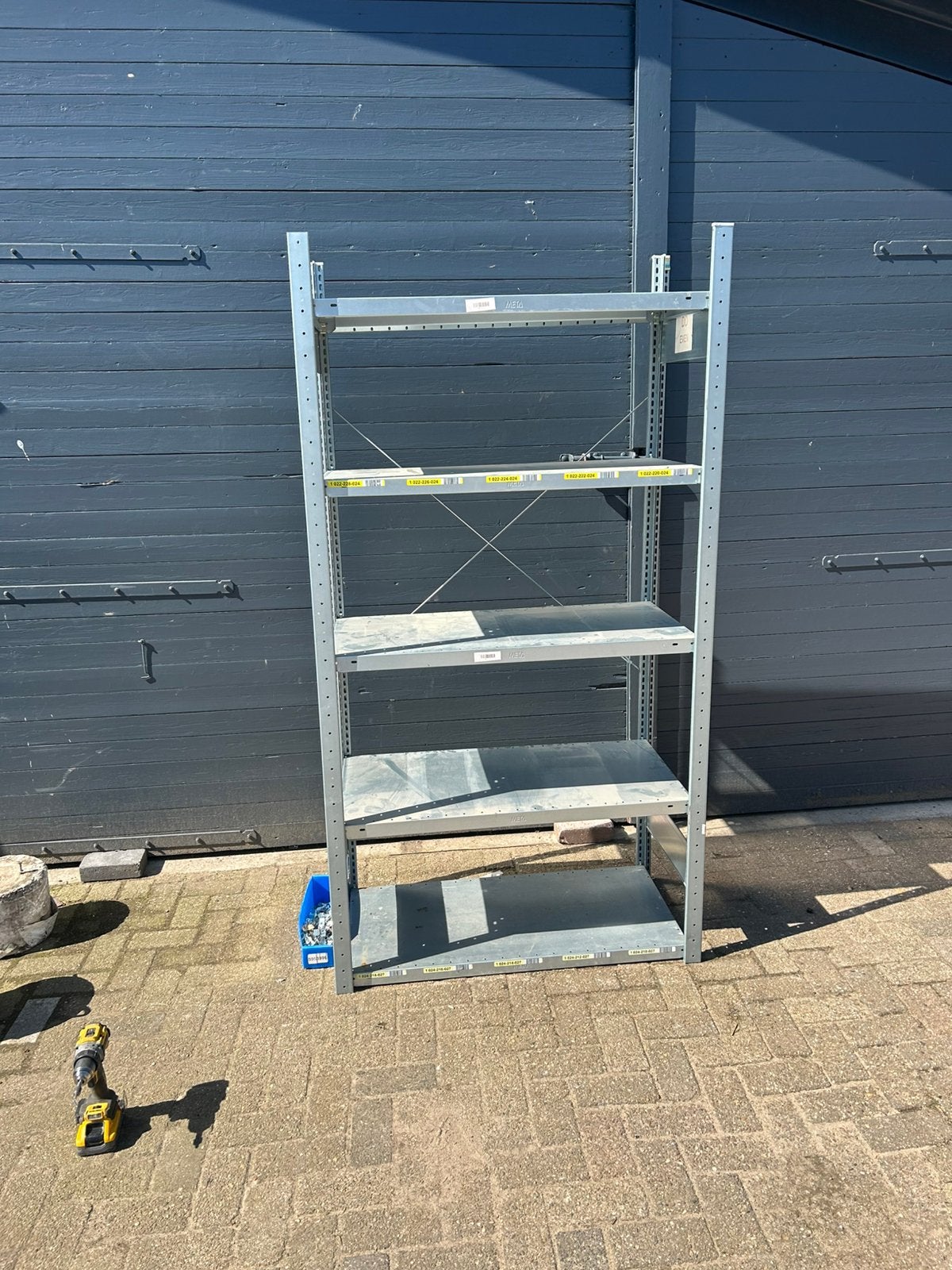 Nette legbordstelling stelling vanaf 45 euro per meter, Doe-het-zelf en Verbouw, Steigers, Zo goed als nieuw, Overige typen, 5 meter of hoger