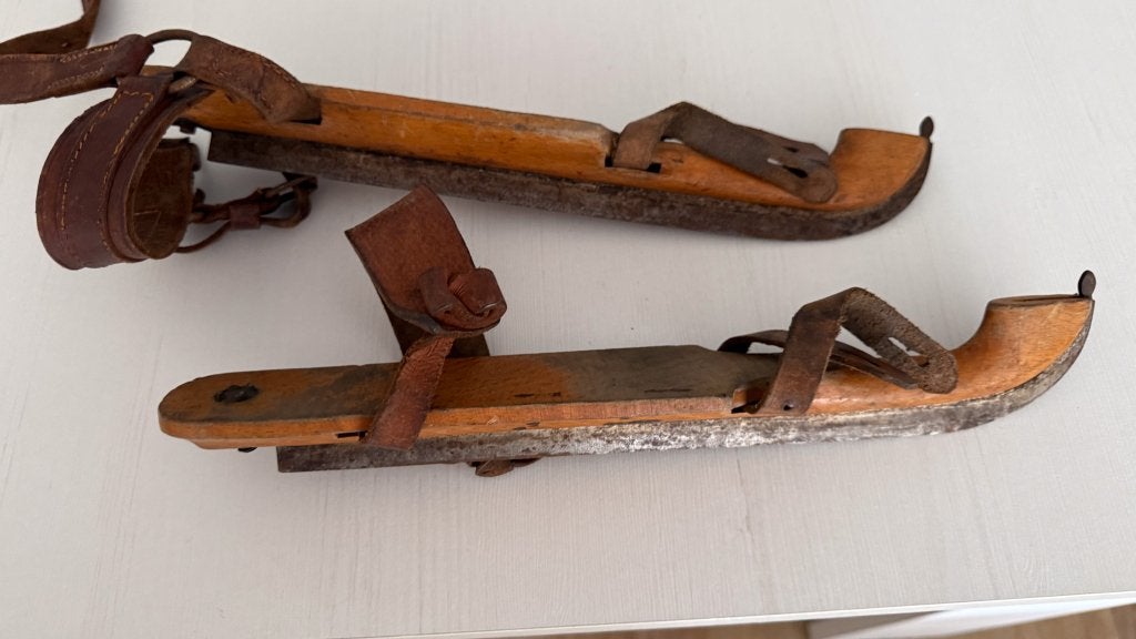 vintage houten schaatsen, Ophalen of Verzenden, Huis en Inrichting