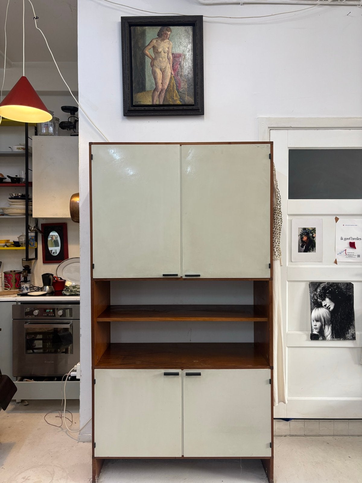 Vintage Pastoe kast door Cees Braakman met deuren en planken, Ophalen, Fokke Simonszstraat 10, Gebruikt, 100 tot 150 cm