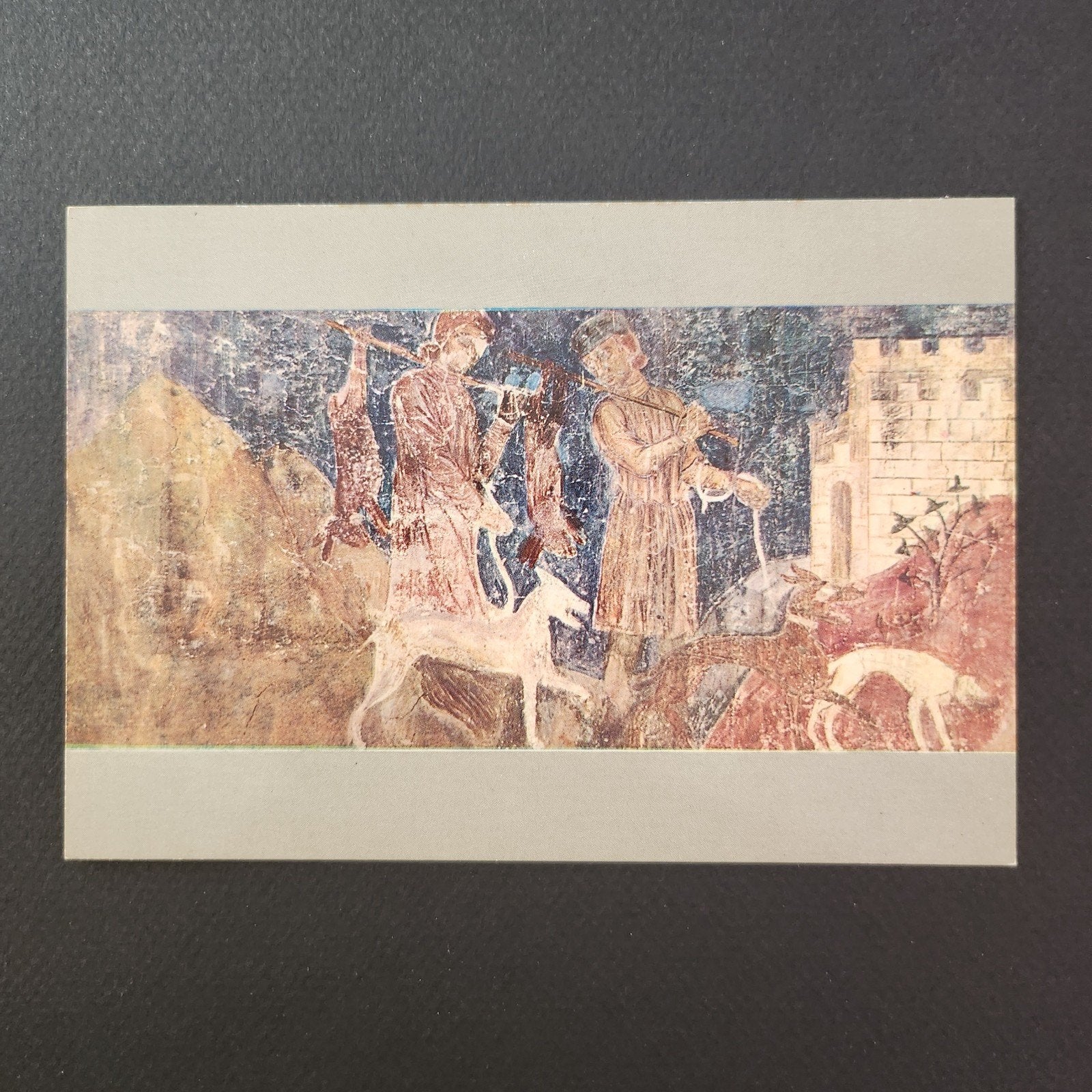 Oude ansichtkaart: Jachtscène, Siena School, 1290, Verzenden, Ongelopen