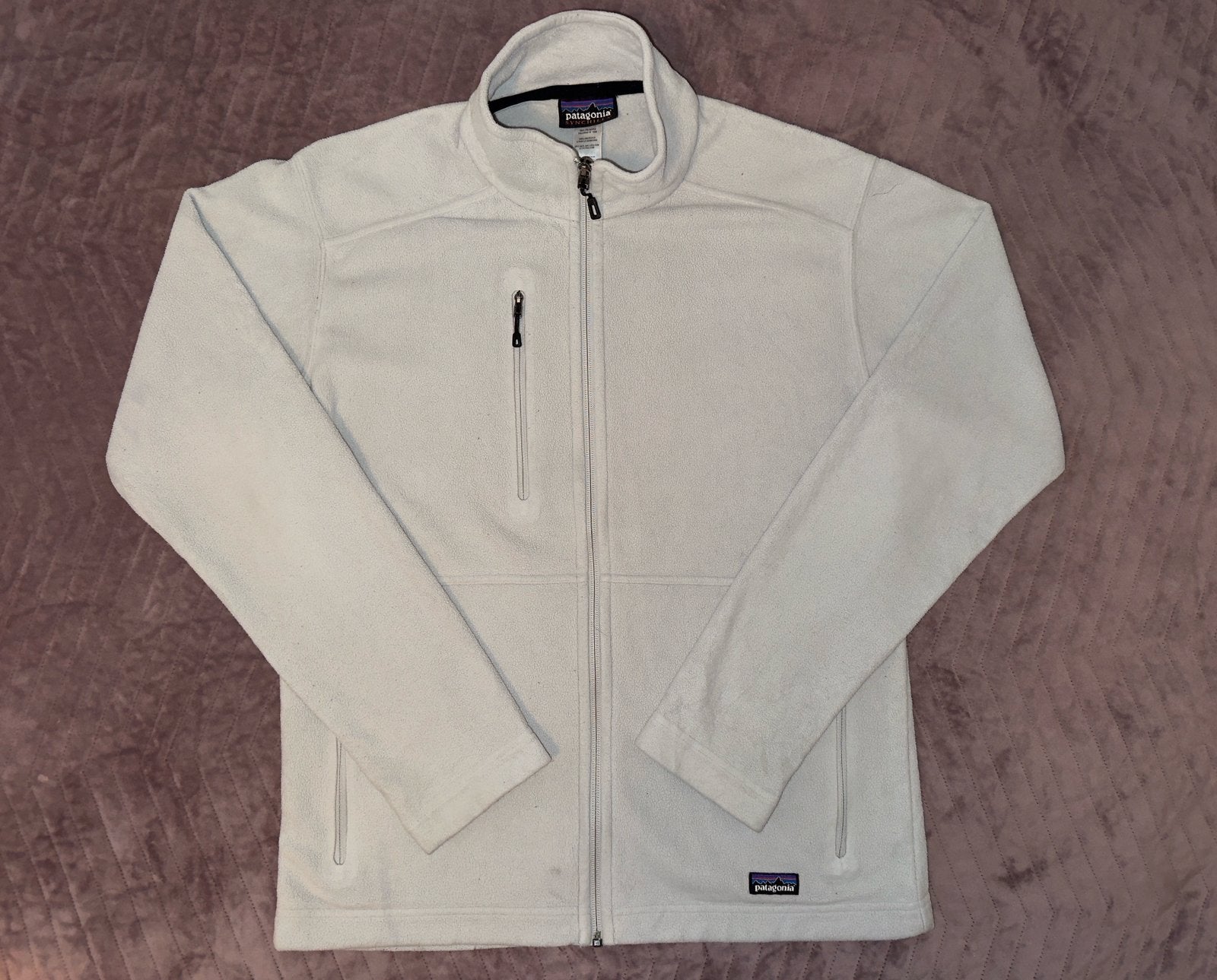 Patagonia Synchilla Full-Zip Fleece Jacket Off-White /Cream, Ophalen of Verzenden, Zo goed als nieuw, Maat 48/50 (M), Beige