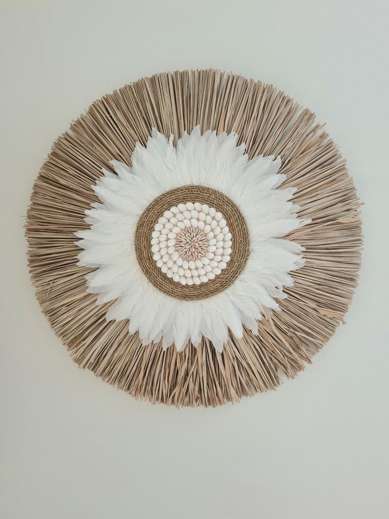 Wanddecoratie cirkel Chaya uit Bali, Minder dan 50 cm, Rond, Ophalen of Verzenden, Minder dan 100 cm