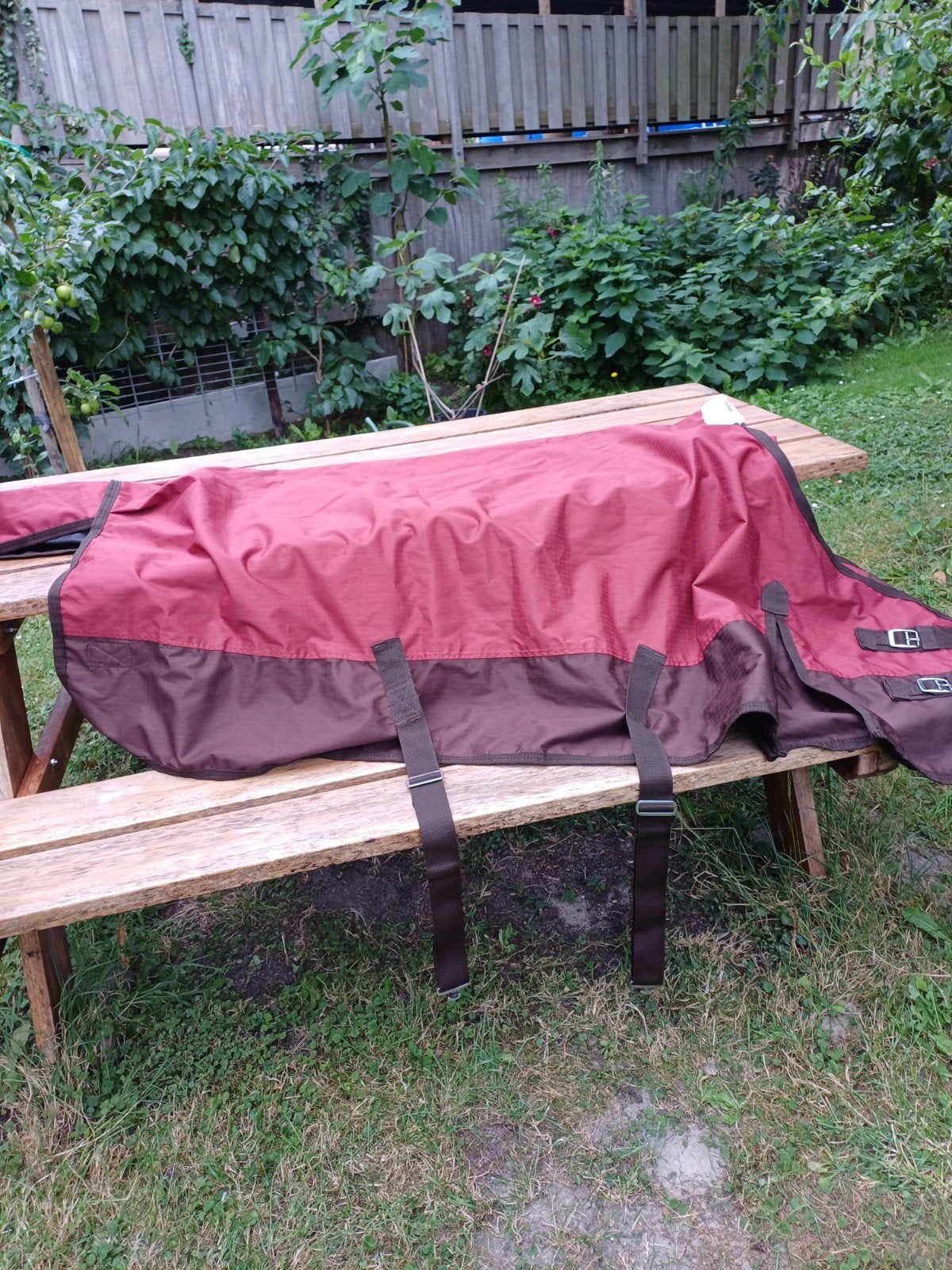 Regendeken HKM met mankementjes daarom gratis afhalen, Dieren en Toebehoren, Ophalen, Gebruikt, Rood, Regendeken