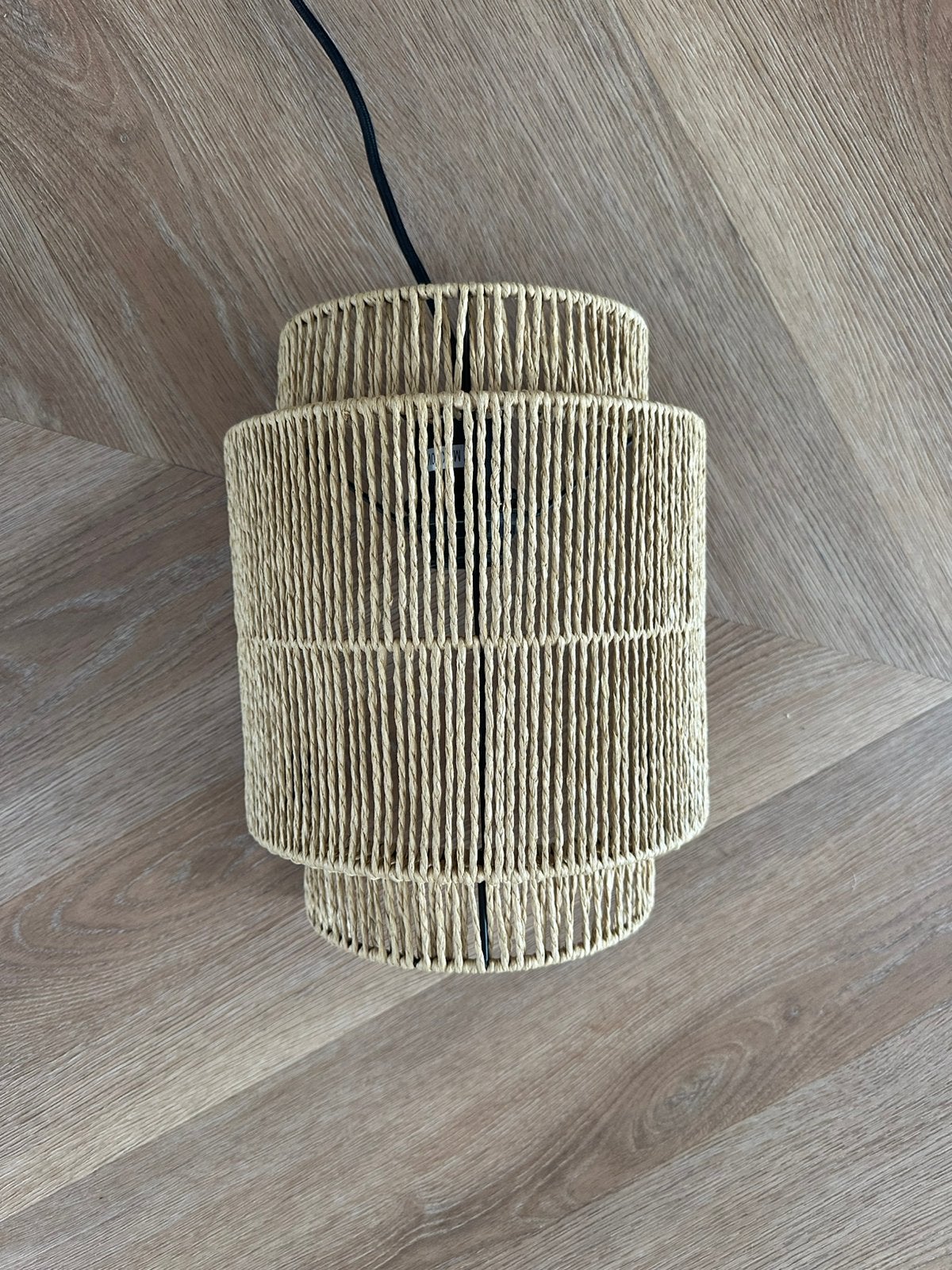 Raffia wandlamp 2x, Ophalen, Zo goed als nieuw
