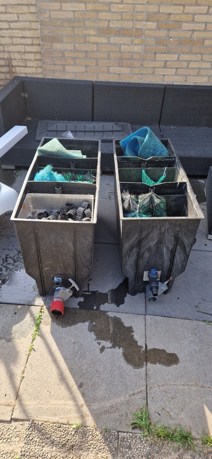 Filter 3 kamer. 2 keer vol met filtermateriaal., Ophalen of Verzenden