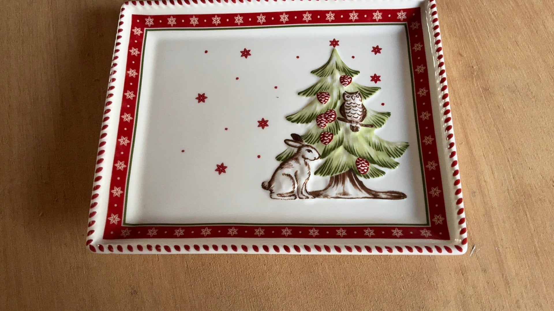 Villeroy en Boch kerst schotel, Ophalen, Zo goed als nieuw