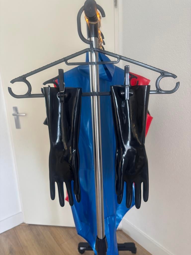 Korte handschoenen / Latex / Maat M / Unisex, Kleding | Dames, Verzenden, Zwart, Overige typen