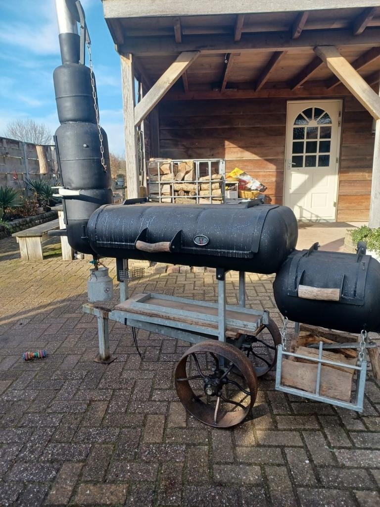 BBQ Offset Smoker, Tuin en Terras, Houtskoolbarbecues, Ophalen
