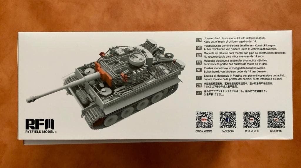 RYE FIELD RM-5025	Sd.Kfz. 181 Tiger I Early	1/35, Verzenden, Nieuw, 1:32 tot 1:50, Overige merken