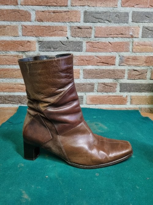 Enkellaarzen bruin leer hoge, Ophalen of Verzenden, 'T Olde Gre-j, Info@toldegrej.nl, Endepoelstraat 20f Didam