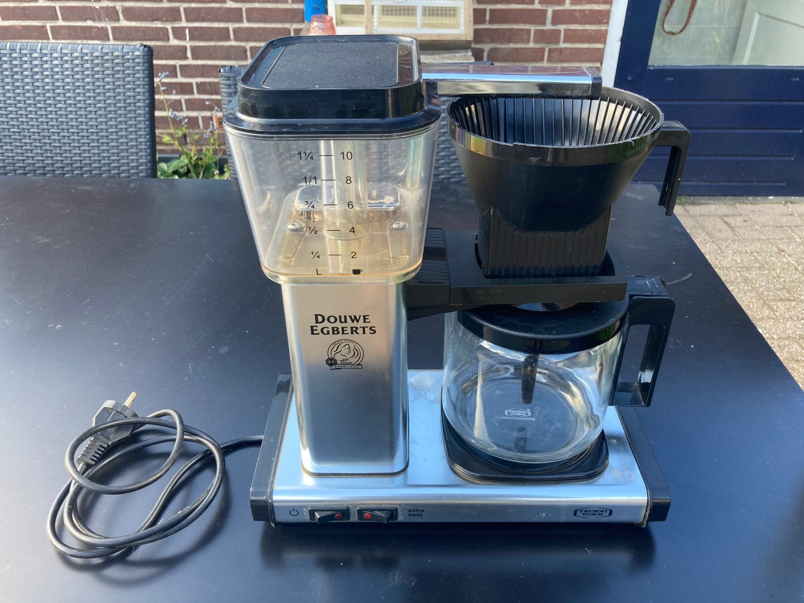 Douwe Egberts Technivorm Moccamaster, 4 tot 10 kopjes, Ophalen of Verzenden, Gebruikt, Koffiemachine