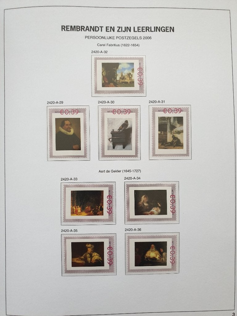 Nederland Complete Serie: Rembrandt (36 stuks), Ophalen of Verzenden, Na 1940, Postfris