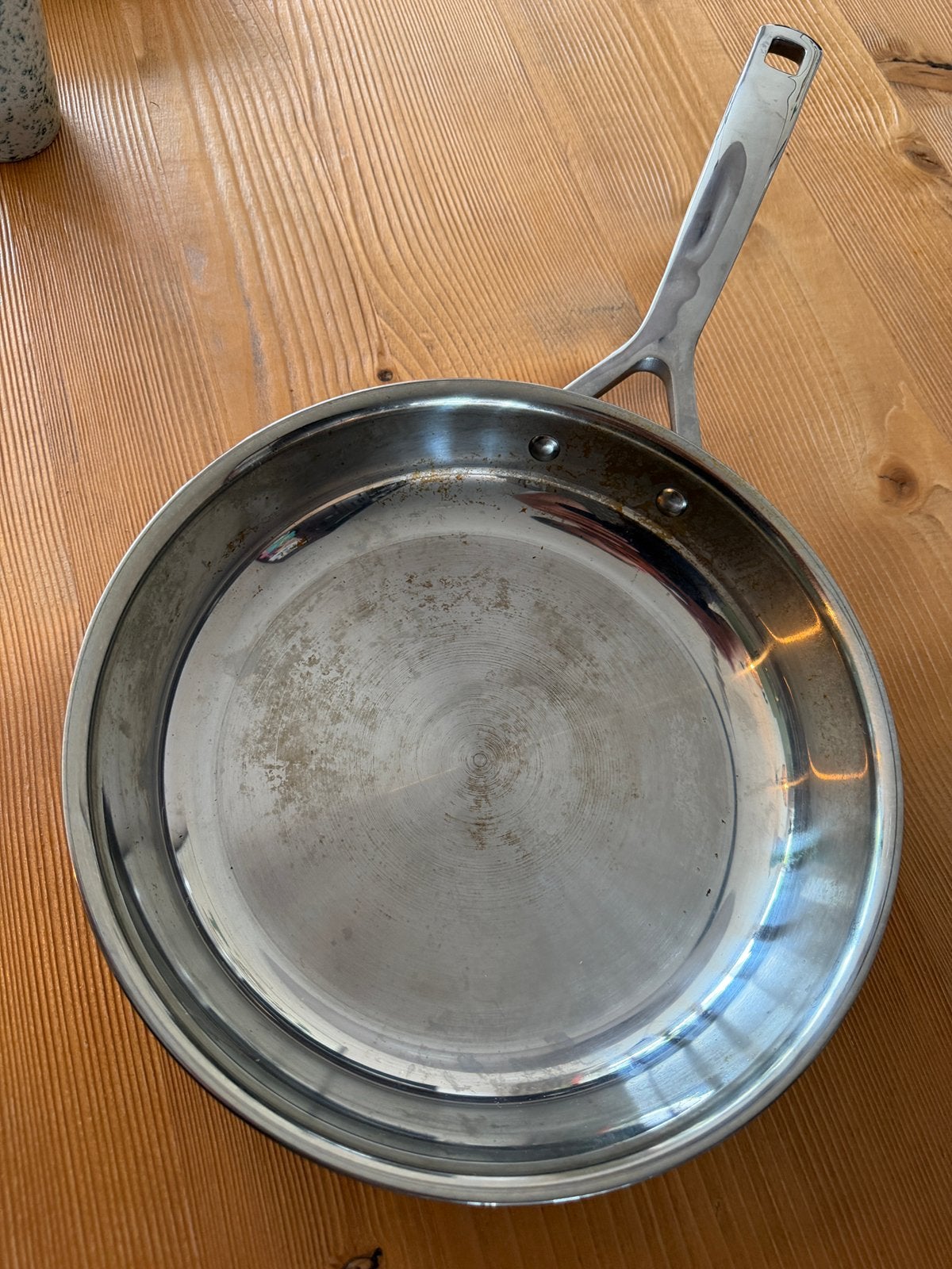 Le Creuset RVS koekenpan 24 cm, Koekenpan, Gebruikt, Le Creuset, Ophalen of Verzenden