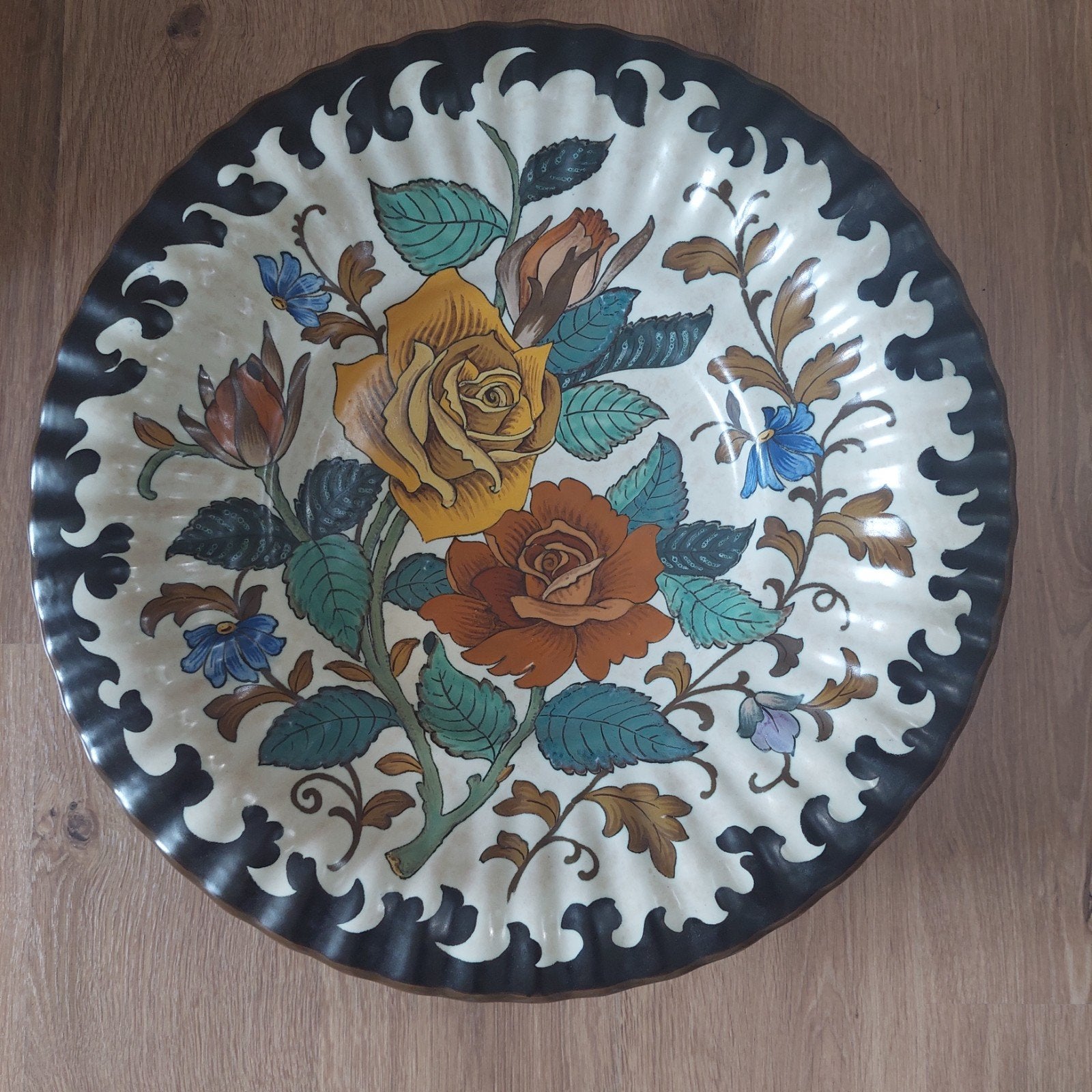 Vintage Royal Goedewaagen Wandbord - Bloemenmotief, Antiek en Kunst, Ophalen