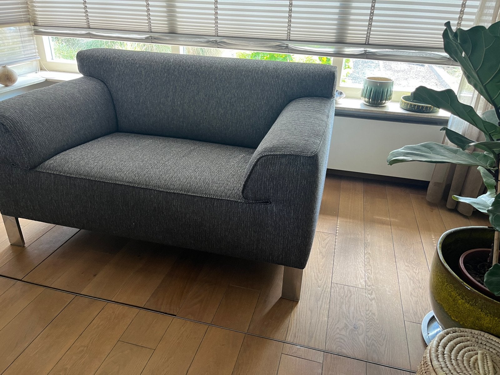 Stijlvolle Pode fauteuil loveseat- Zo goed als nieuw, Ophalen, Zo goed als nieuw, 75 tot 100 cm, 125 cm of meer