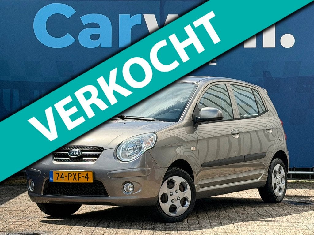 Kia Picanto 1.0 Seven |2e Eigenaar|DistributieV.V|Airco|Elek, Euro 5, Stof, Zwart, 4 cilinders
