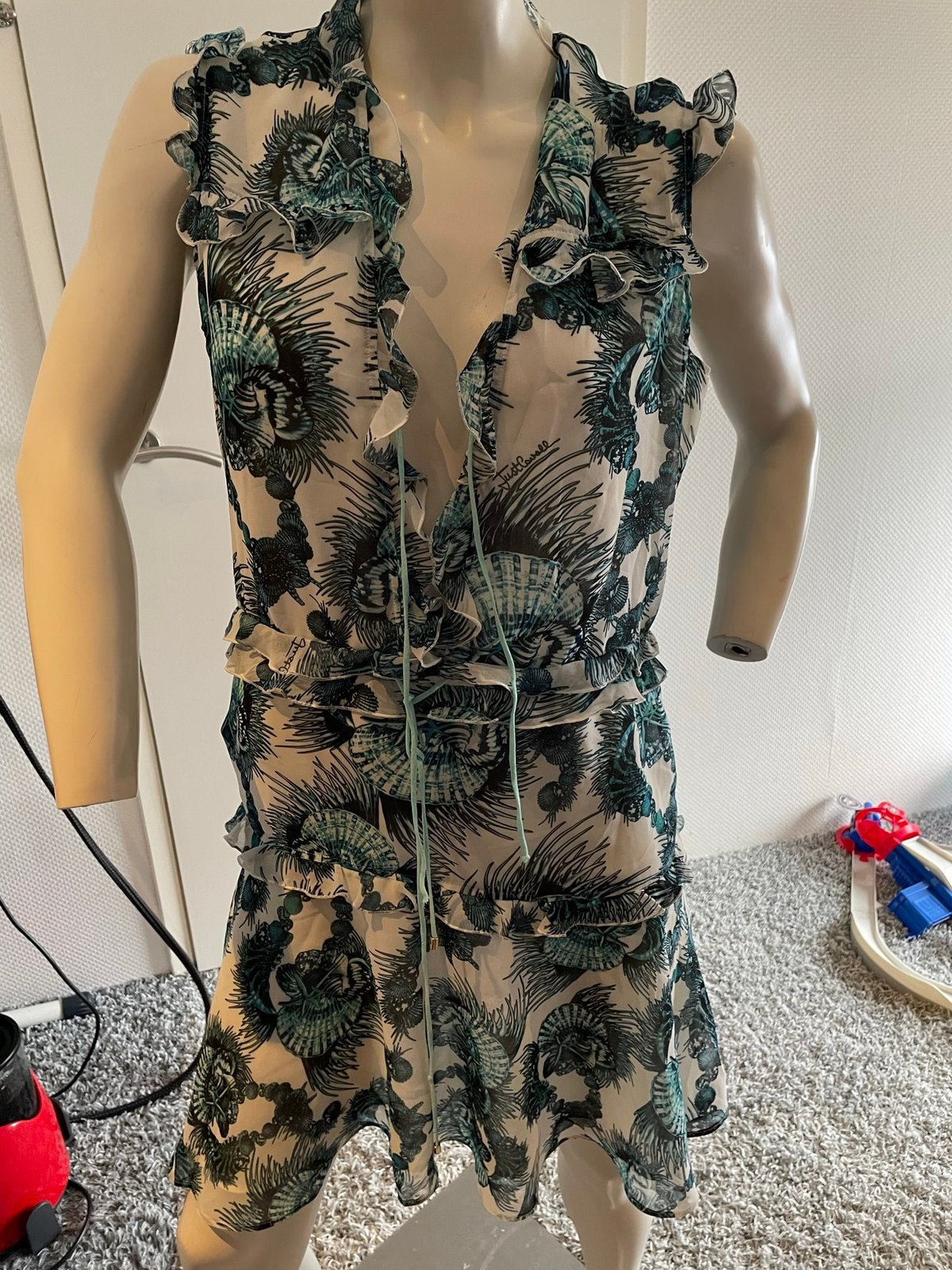Just cavalli jurkje met roesjes maat it 42 nl 38, Kleding | Dames, Maat 38/40 (M), Blauw, Ophalen of Verzenden, Zo goed als nieuw