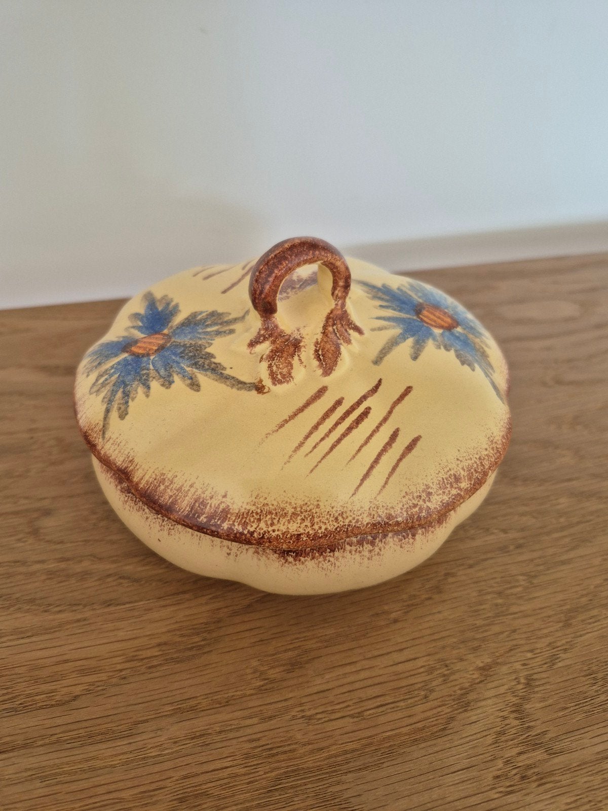 Vintage keramieken potje met deksel, Ophalen of Verzenden