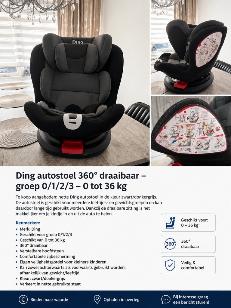 Autostoel, Kinderen en Baby's, Autostoeltjes, Verstelbare rugleuning, Gebruikt, Isofix, Ophalen
