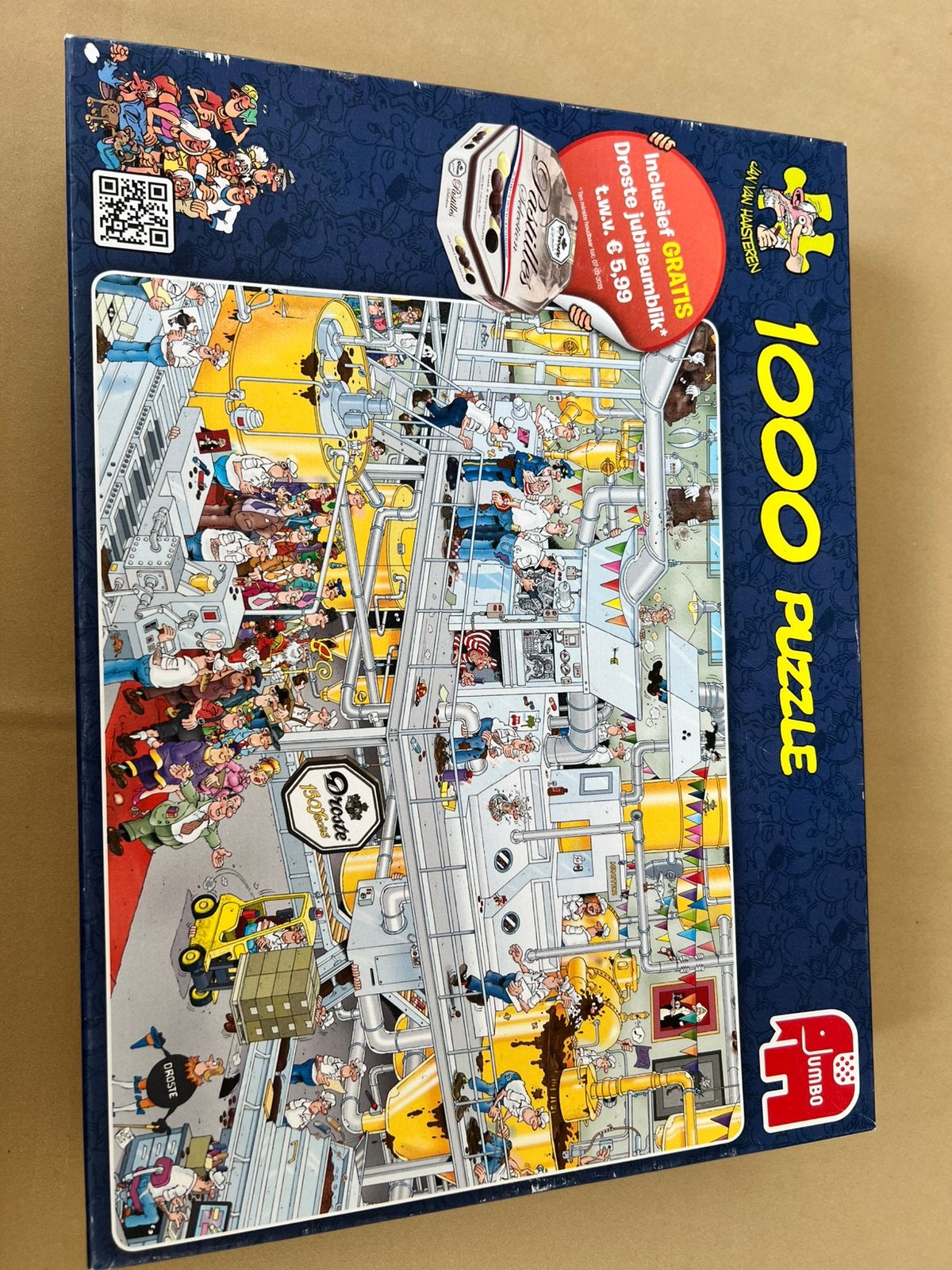 Puzzel Jan Van Haasteren De Chocoladefabriek, Ophalen of Verzenden, 500 t/m 1500 stukjes, Zo goed als nieuw