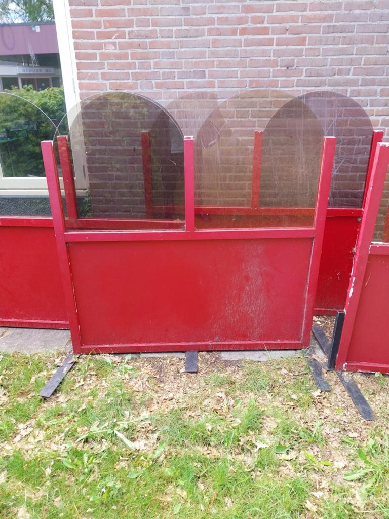 Terras schermen aluminium frame met kunstof ramen, Overige materialen, Minder dan 3 meter, Ophalen of Verzenden, 1 tot 2 meter