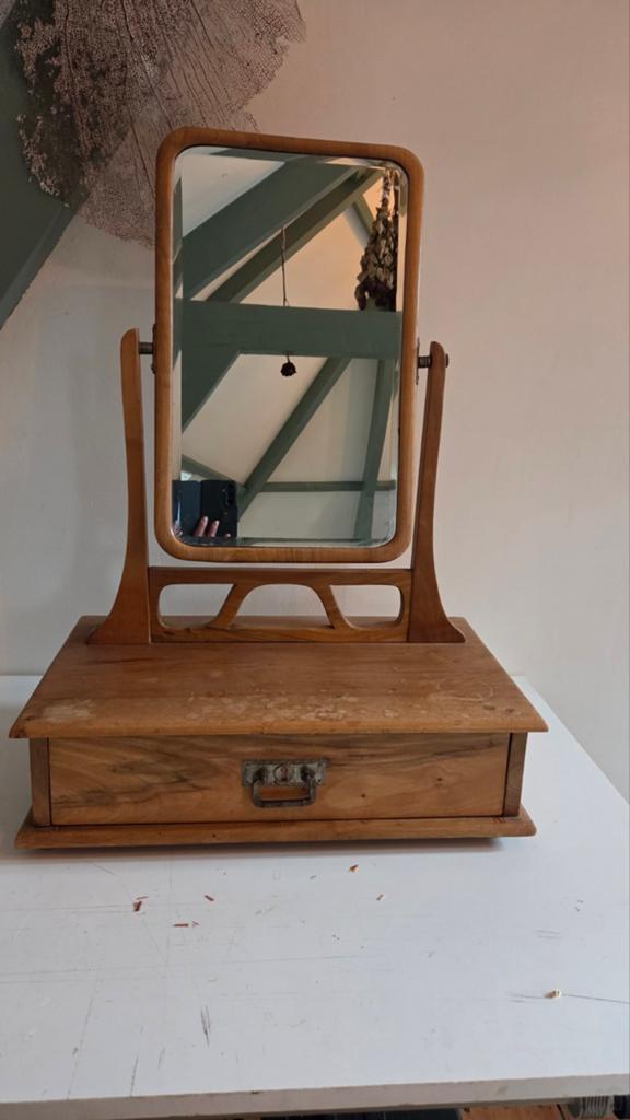 Antieke kaptafel, Antiek en Kunst, Antiek | Spiegels, Ophalen, Minder dan 50 cm