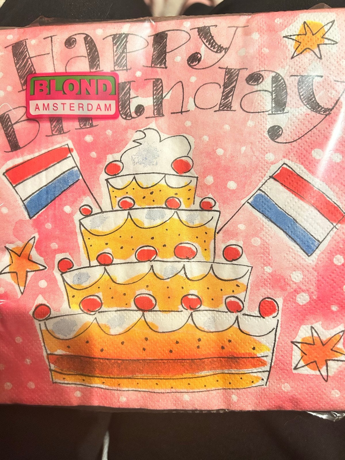 Nieuwe Blond Amsterdam Happy Birthday servetten, Textiel, Overige typen, Nieuw, Ophalen of Verzenden
