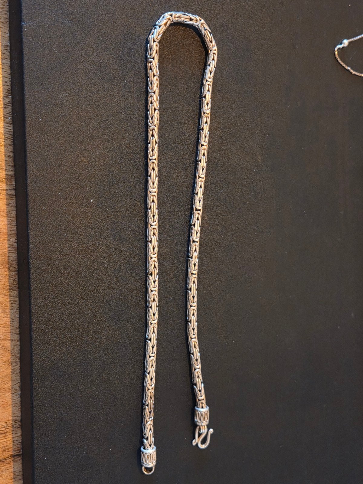 Massieve Koningsketting Byzantijnse Schakel Zilver 925, Ophalen of Verzenden, Gebruikt, Zilver, Zilver