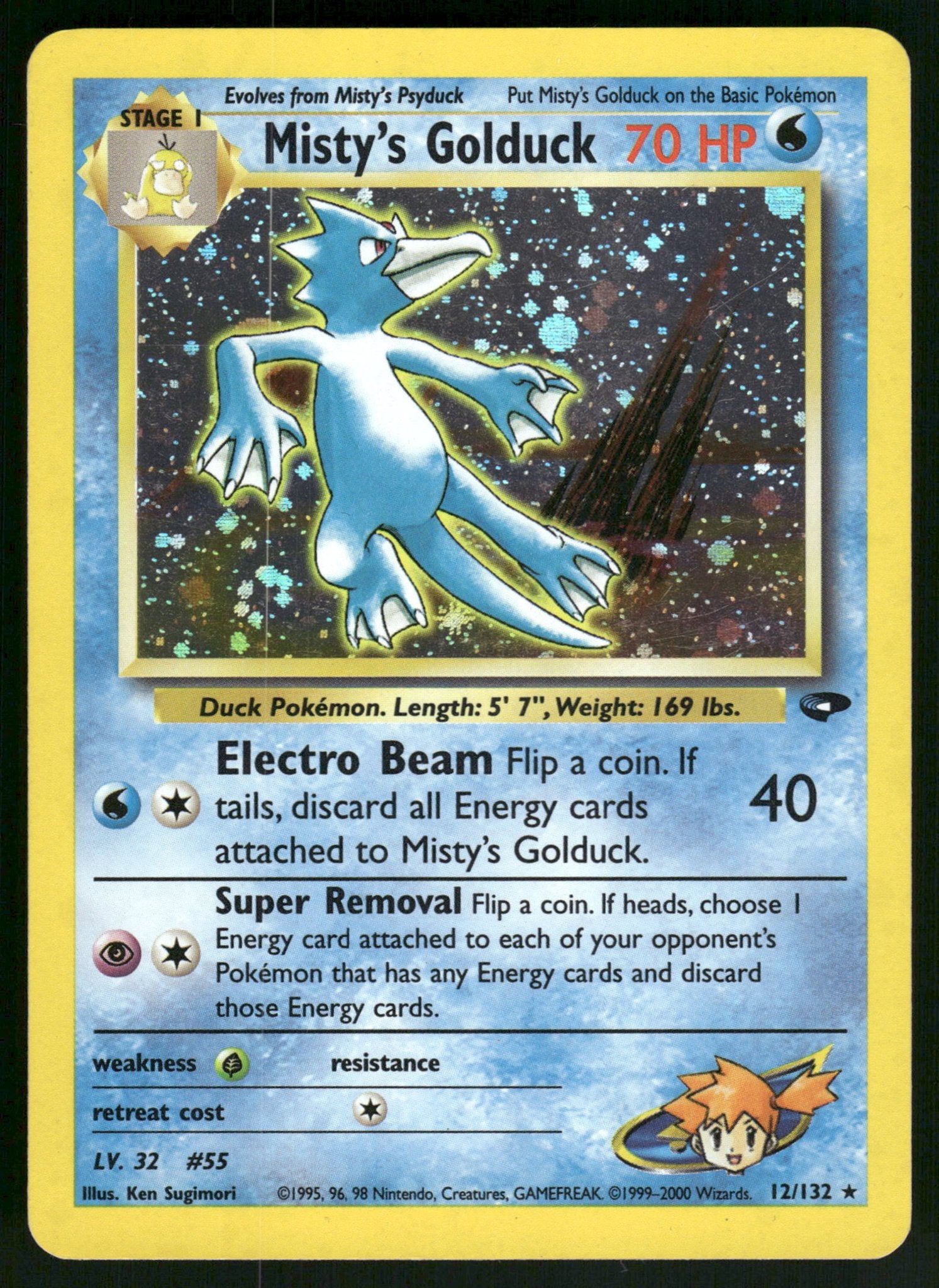 Misty's Golduck 12/132 - Gym Challenge (NM), Verzenden, Gebruikt