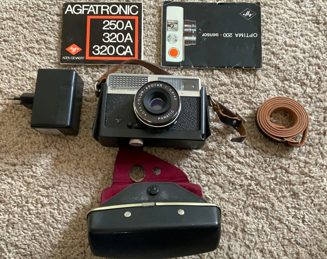 Vintage Agfa Optima 200 Sensor camera met accessoires, Ophalen of Verzenden, Gebruikt, Compact, Overige Merken