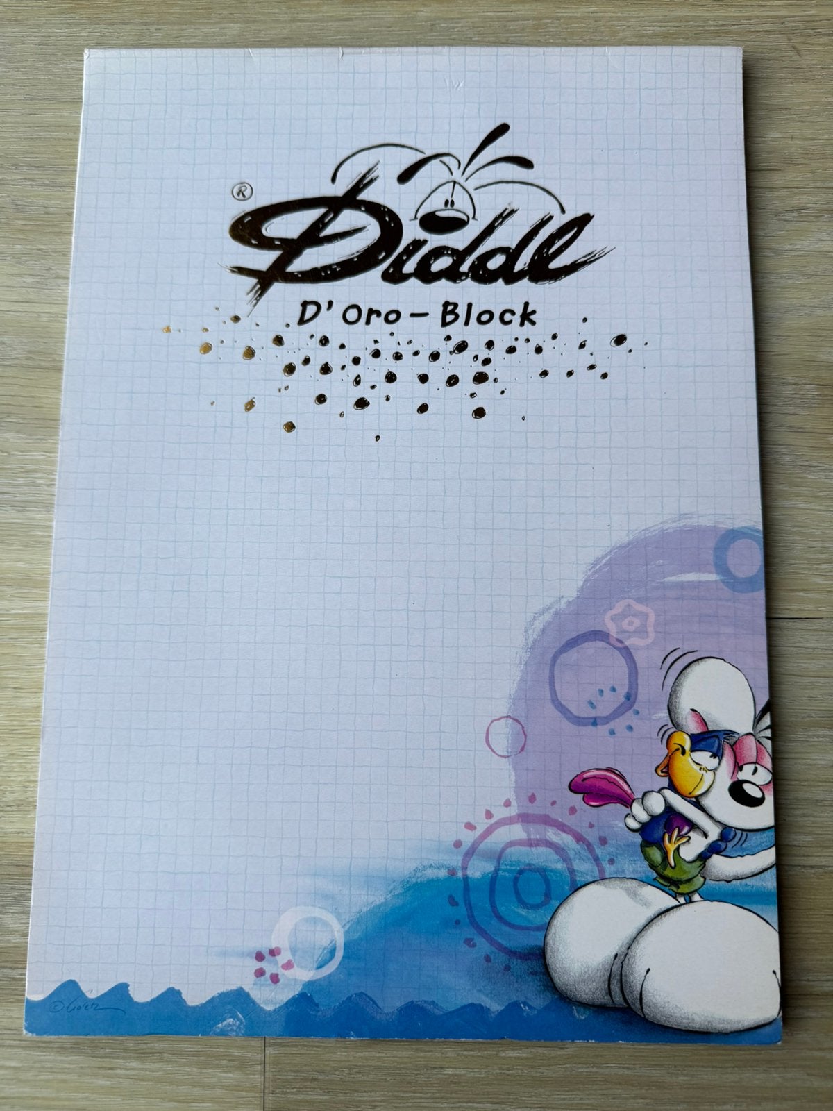 Diddl D’Oro-Block A4 – 15 originele blaadjes – vintage, Verzamelen, Diddl, Verzenden, Zo goed als nieuw, Papier, Kaart of Schrift