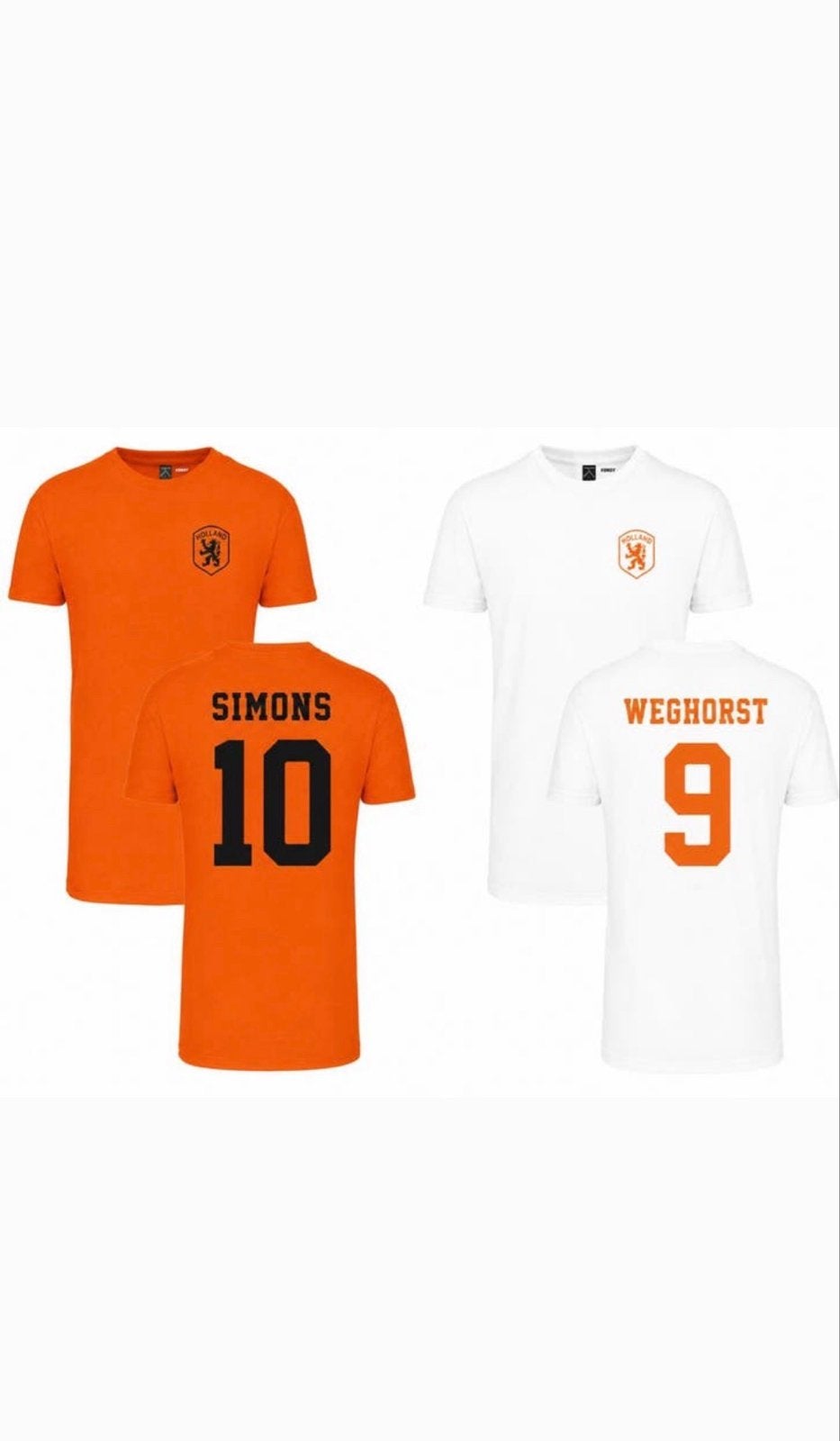 Gepersonaliseerd Nederlands Elftal T-shirt - Oranje/Wit, Ophalen of Verzenden, Nieuw, Overige maten, Oranje
