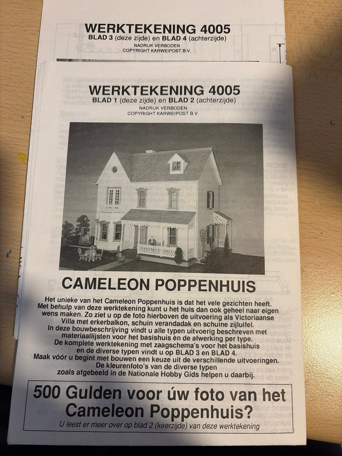 Werktekening 4005 Cameleon Poppenhuis - Diverse Uitvoeringen, Ophalen of Verzenden, Gebruikt, Poppenhuis