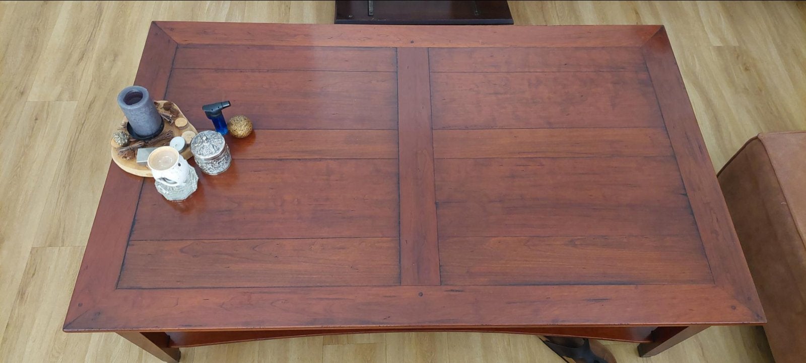 Prachtige kersenhouten salontafel - 150x90x50 cm, Ophalen, Gebruikt, 100 tot 150 cm, 50 tot 100 cm