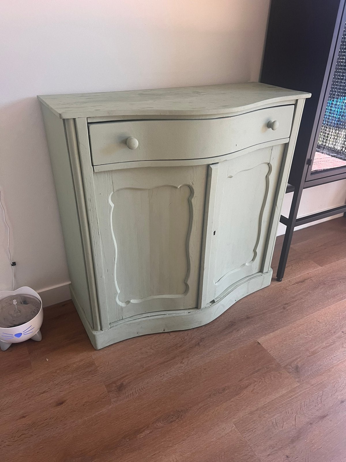 Vintage houten kastje / dressoir – landelijk brocante stijl, Ophalen, Gebruikt, 25 tot 50 cm, 50 tot 100 cm