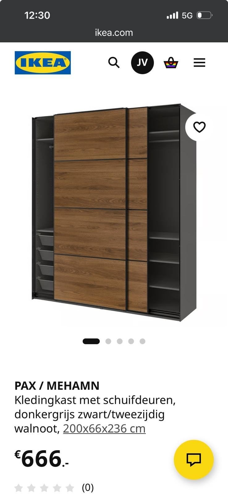 IKEA PAX/MEHAMN Kledingkast met schuifdeuren (200x66x236 cm), Huis en Inrichting, Ophalen, Met deur(en), 200 cm of meer, 150 tot 200 cm