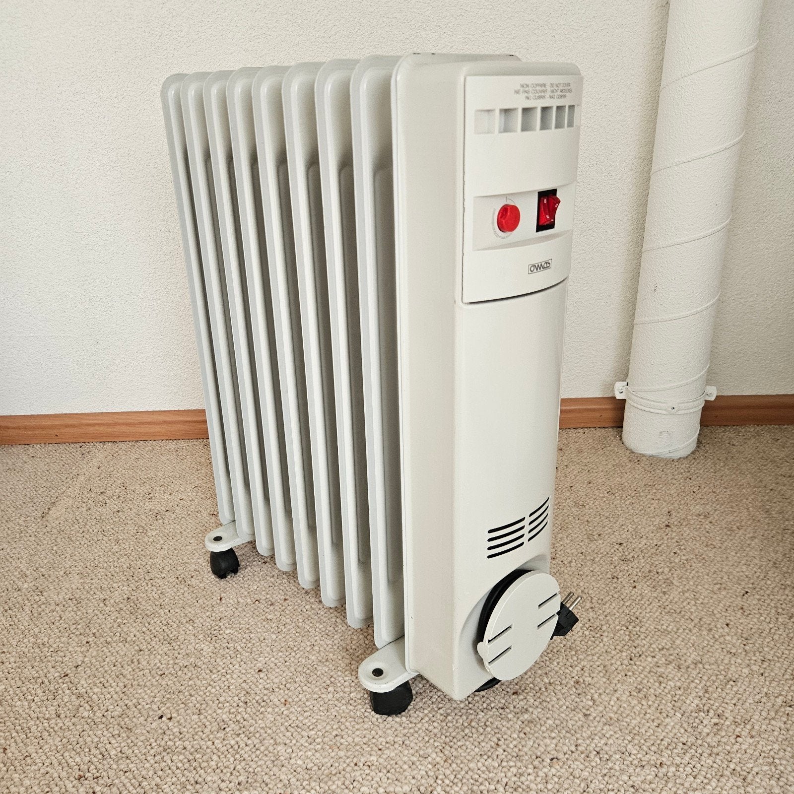 OMAS elektrische convectorkachel 2000W, verrijdbaar, Ophalen, 30 tot 80 cm, Kachel, Minder dan 60 cm