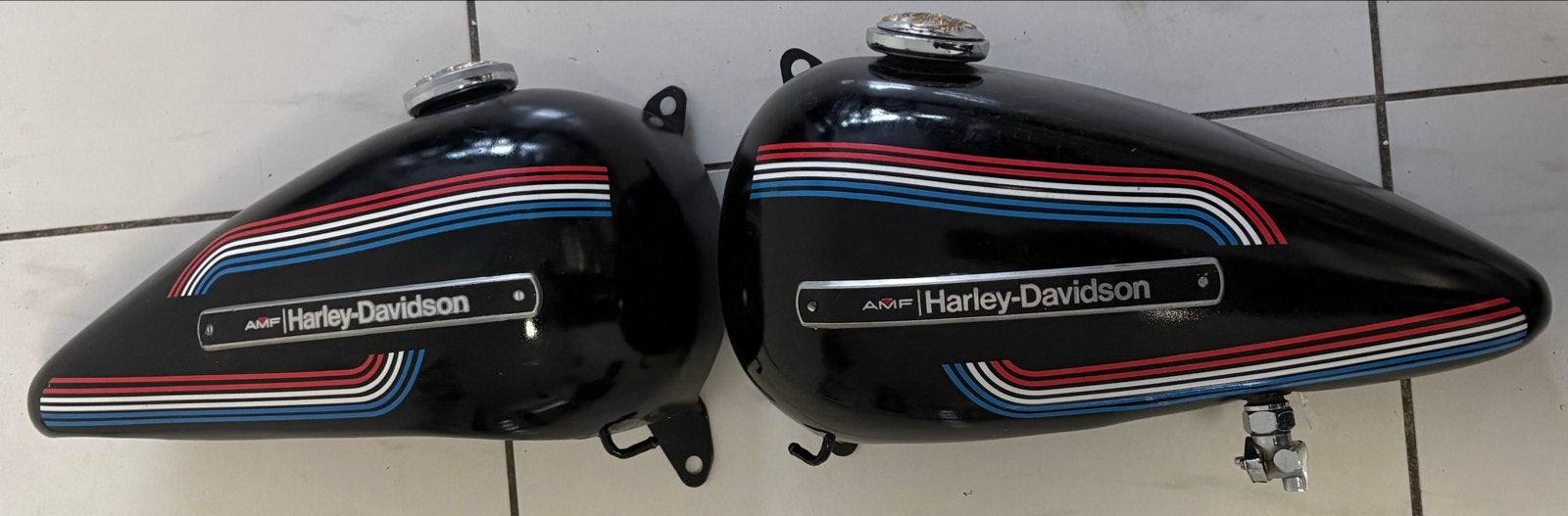 Harley-Davidson shovelhead AMF tank set, Ophalen of Verzenden, Gebruikt