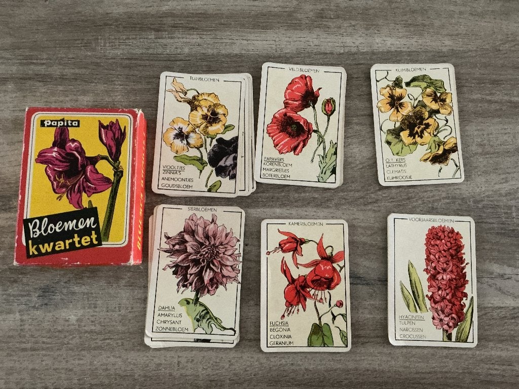 Kwartetspel bloemen, Verzamelen, Speelkaarten, Jokers en Kwartetten, Ophalen of Verzenden, Gebruikt, Kwartet(ten)