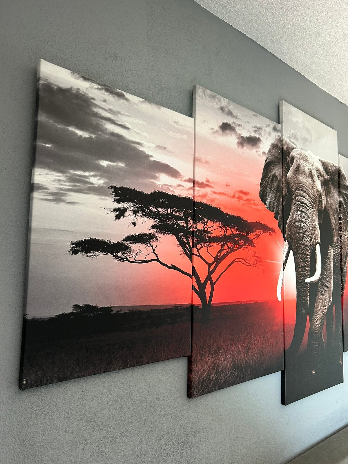 5 luik schilderij - Olifant, Ophalen