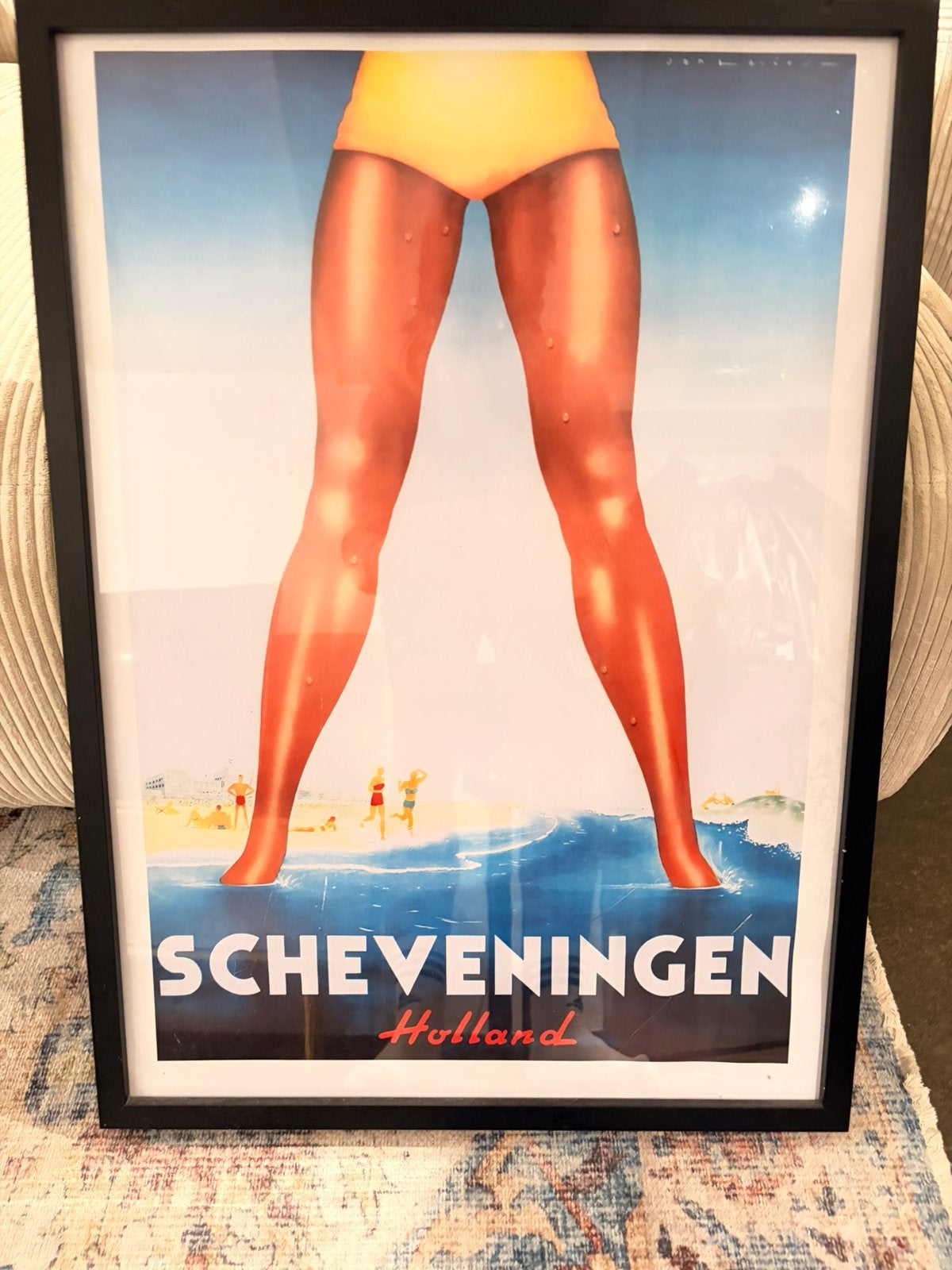 Poster 53x73cm voor aan de muur Scheveningen met lijst, Ophalen of Verzenden, Zo goed als nieuw, Overige onderwerpen