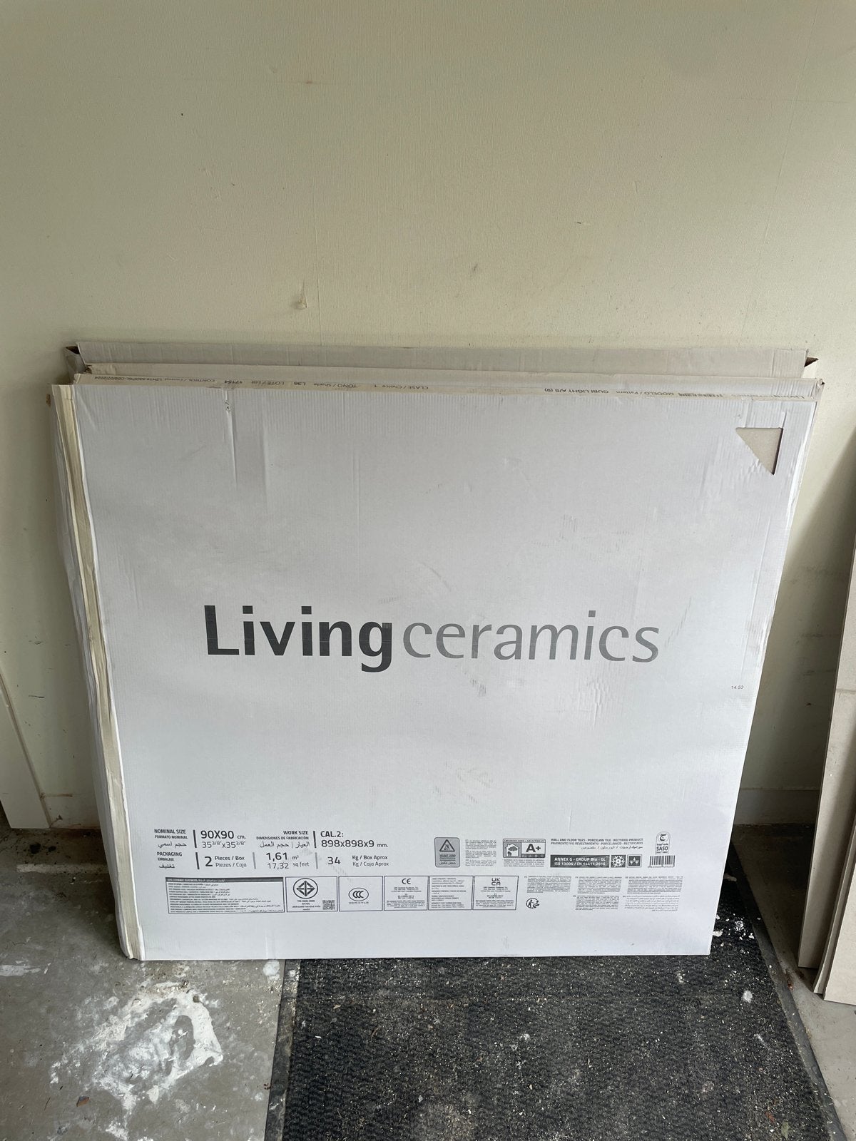 Living Ceramics Vloertegels 90x90 cm - Nieuw in doos, Ophalen, 60 cm of meer, Keramiek, Nieuw