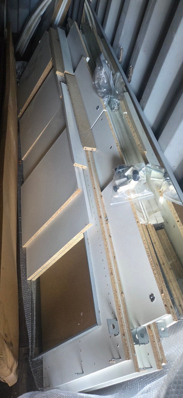 Witte IKEA PAX Kast met spiegel deuren en kledingrek, Ophalen, Gebruikt, 100 tot 150 cm, 200 cm of meer