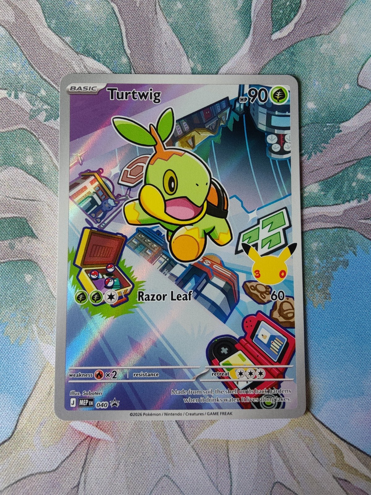 Pokemon black star promo turtwig mep040, Ophalen of Verzenden, Nieuw, Losse kaart, Foil