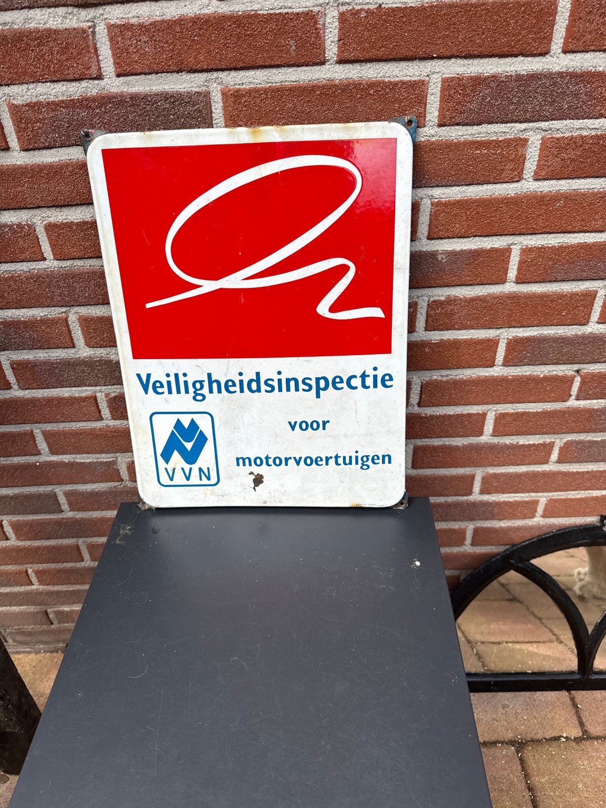 Vintage VVN Veiligheidsinspectie Voertuigen Emaille Bord, Antiek en Kunst, Ophalen of Verzenden