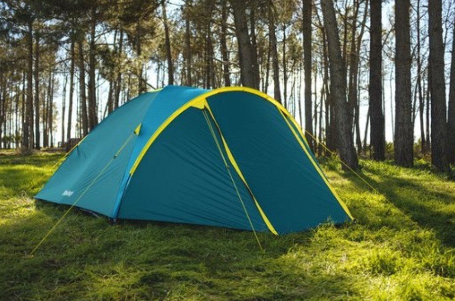 Compacte koepeltent voor 3-4 personen, Ophalen, Gebruikt, Tot en met 4