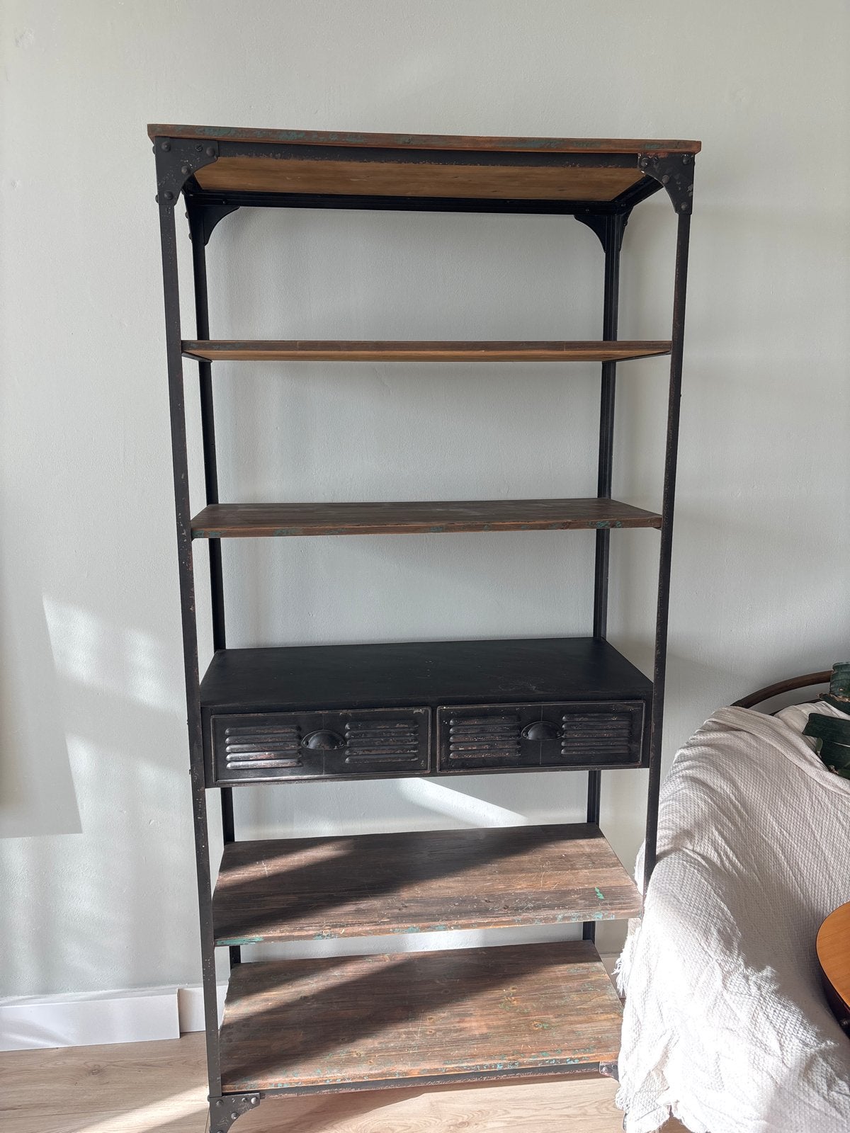 Industriële kast met lades en planken, Ophalen, Gebruikt, 50 tot 100 cm, Metaal